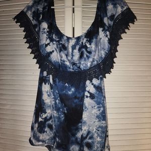 Blue Tie Dye Blouse